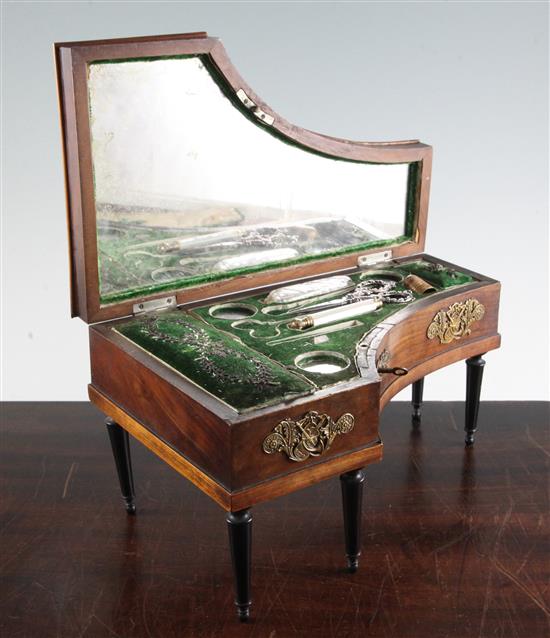 An early 19th century French Palais Royale musical necessaire, 12in.